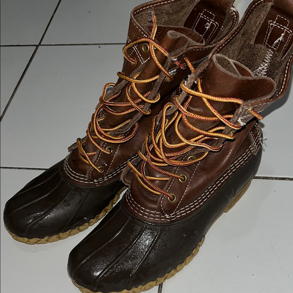L.L. Bean Brown and Black Rain & Snow Boots